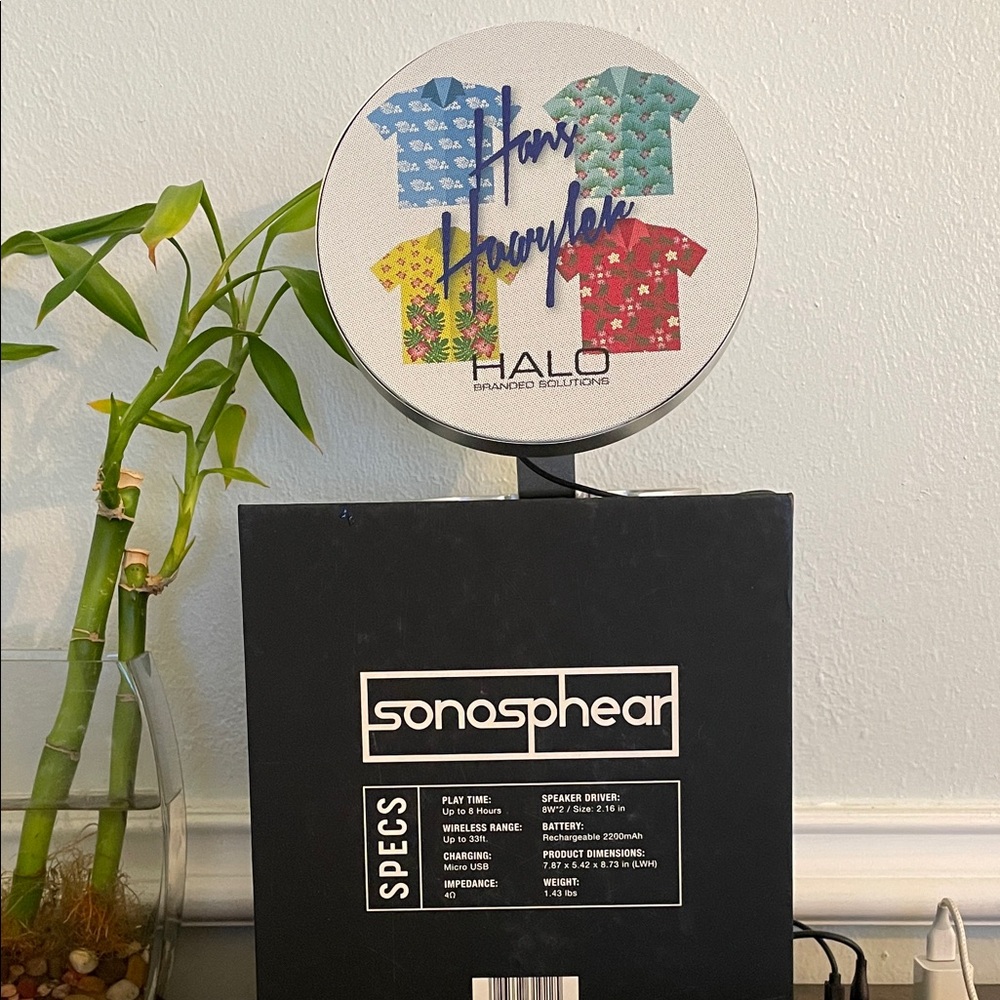 Sonosphear Bluetooth Speaker with Colorful Shirt Design